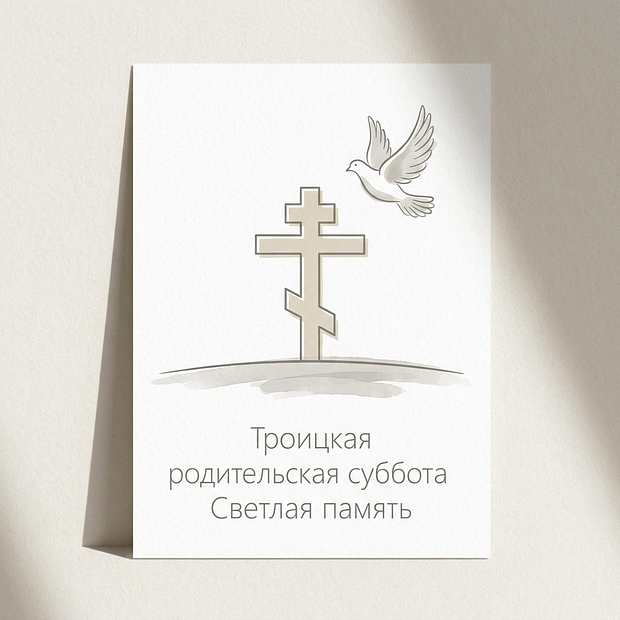 Картинка с душевными словами на Троицкую родительскую субботу
