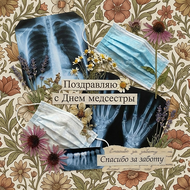 Открытка с теплыми словами на День медсестры


