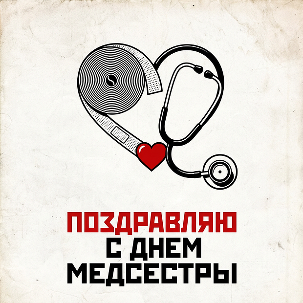 Картинка с теплыми словами на День медсестры
