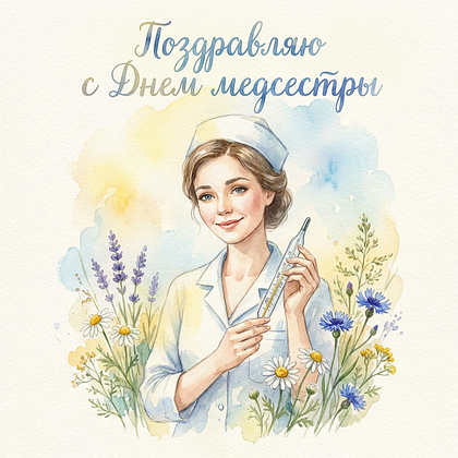 Открытка с душевными словами на День медсестры