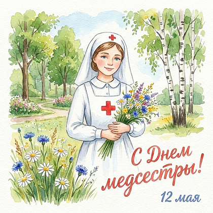 Красивая открытка с Днем медсестры
