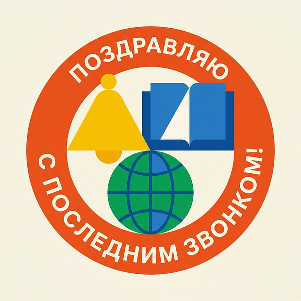 Красивая открытка с последним звонком