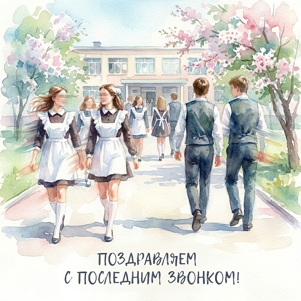 Бесплатная открытка с последним звонком
