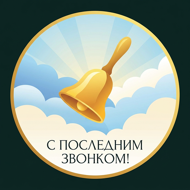 Красивая открытка с последним звонком