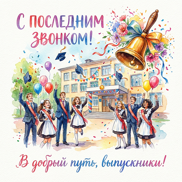 Картинка с душевными словами на последний звонок
