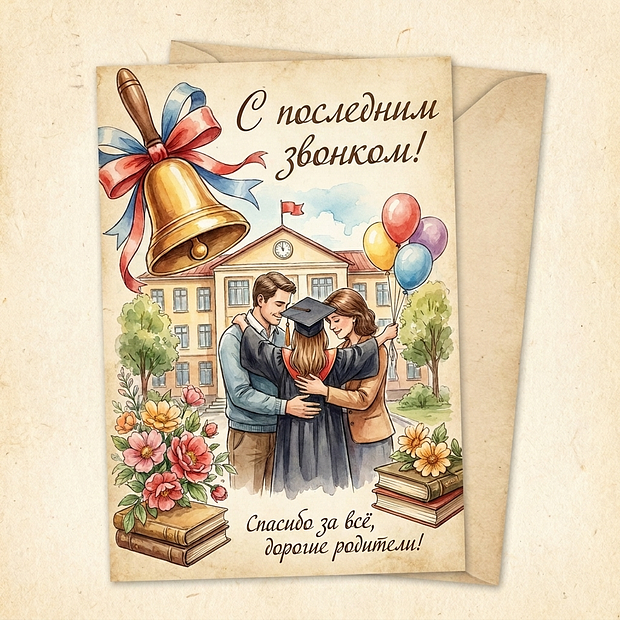 Картинка с последним звонком для родителей
