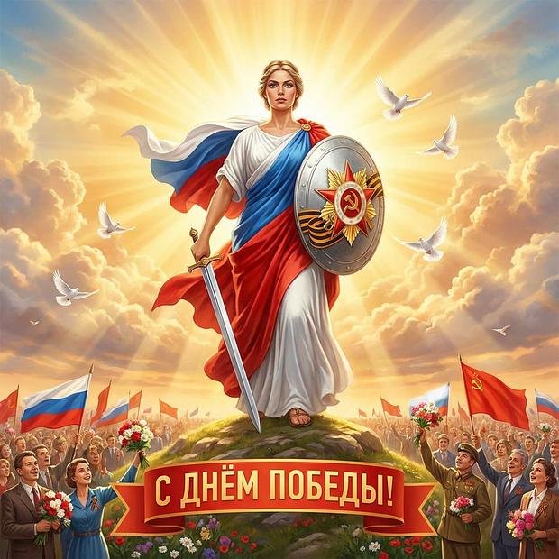 Картинка с поздравлением ко Дню Победы
