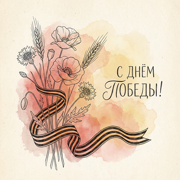 Поздравляем с Днем Победы! Красивая картинка на 9 Мая

