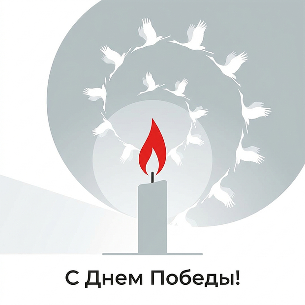 Скачать открытку на 9 Мая
