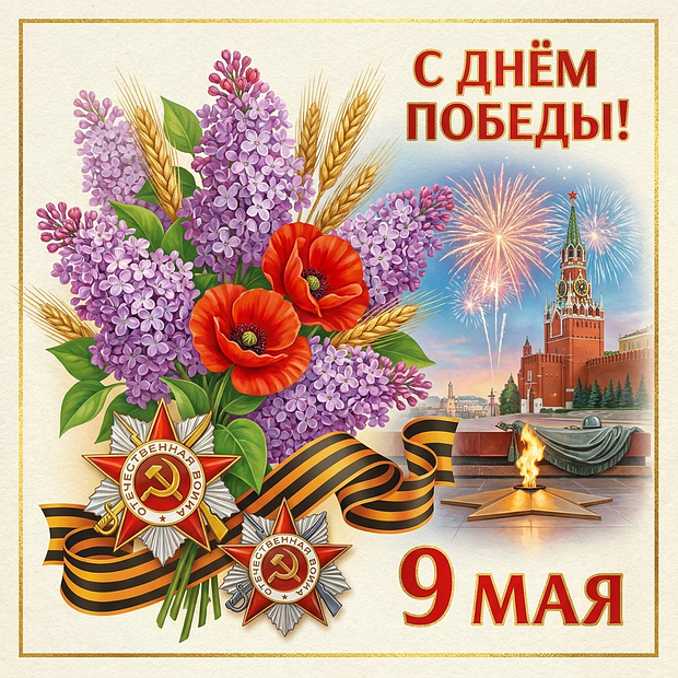 Красивая открытка с Днем Победы
