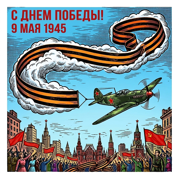 Скачать открытку с Днем Победы
