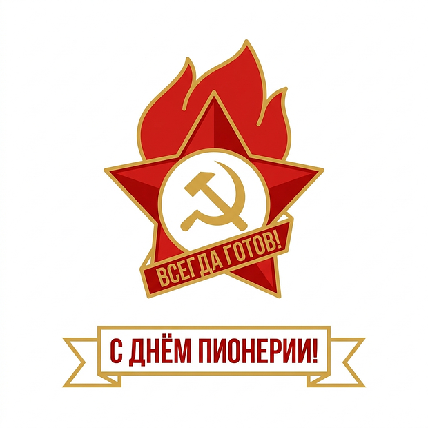 Красивая открытка на День пионерии
