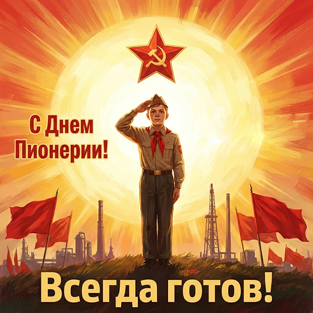 Скачать открытку на День пионерии
