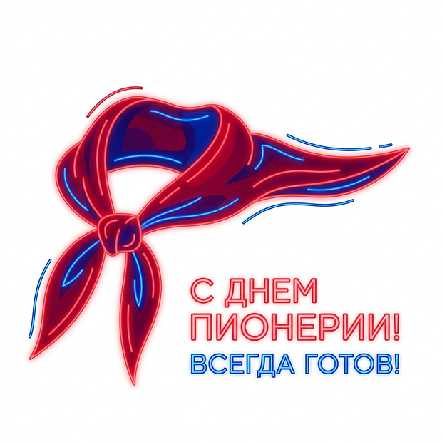 Картинка с поздравлением ко Дню пионерии
