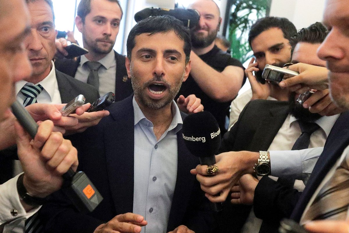UAEs Oil Minister Suhail Mohamed Al Mazrouei arrives at his hotel ahead of a meeting of OPEC oil ministers in Vienna