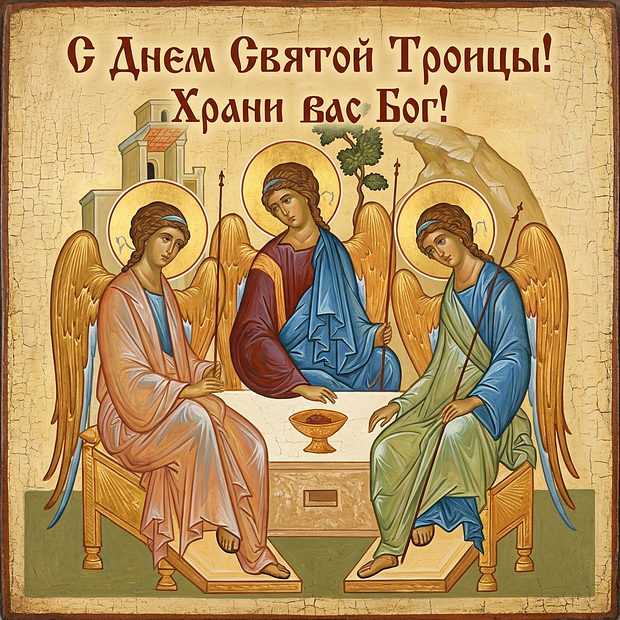 Открытка с Днем Святой Троицы
