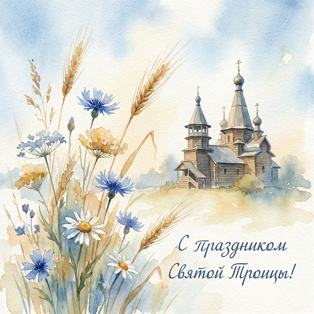 Открытка на День Святой Троицы

