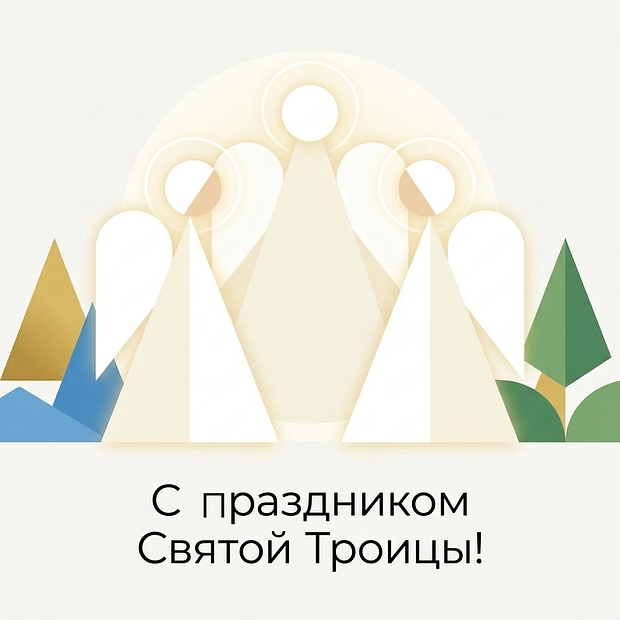 Красивая открытка с Днем Святой Троицы
