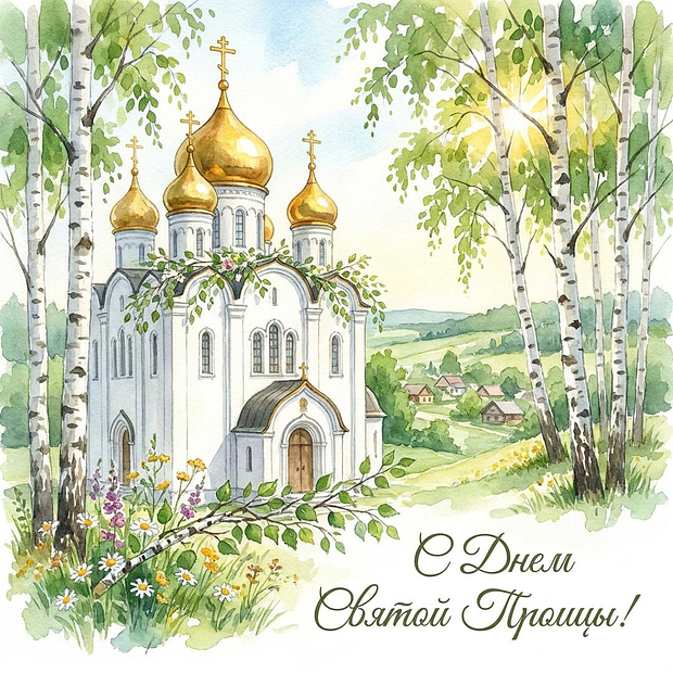Красивая открытка с Днем Святой Троицы