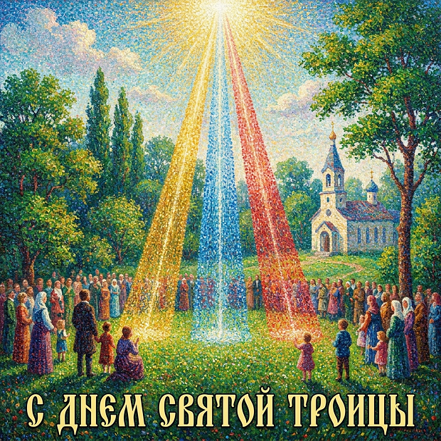 Красивая картинка с Днем Святой Троицы
