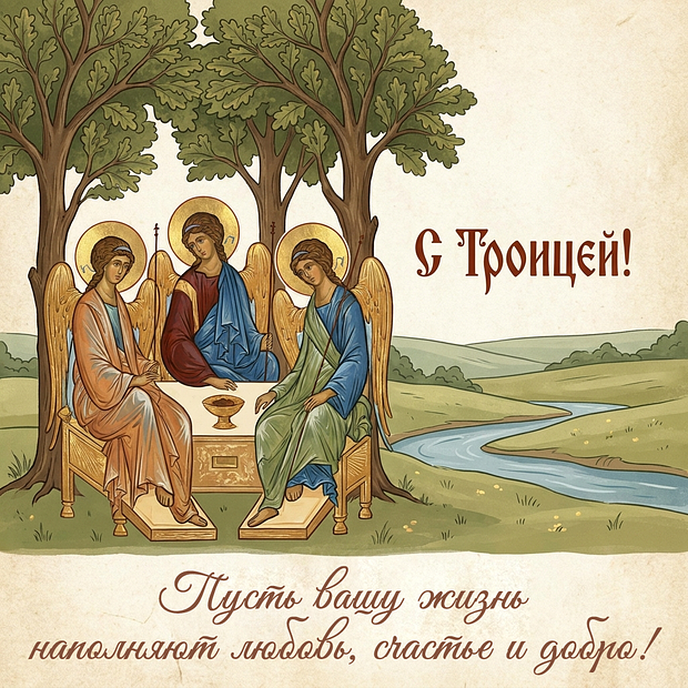 Бесплатная картинка на Троицу
