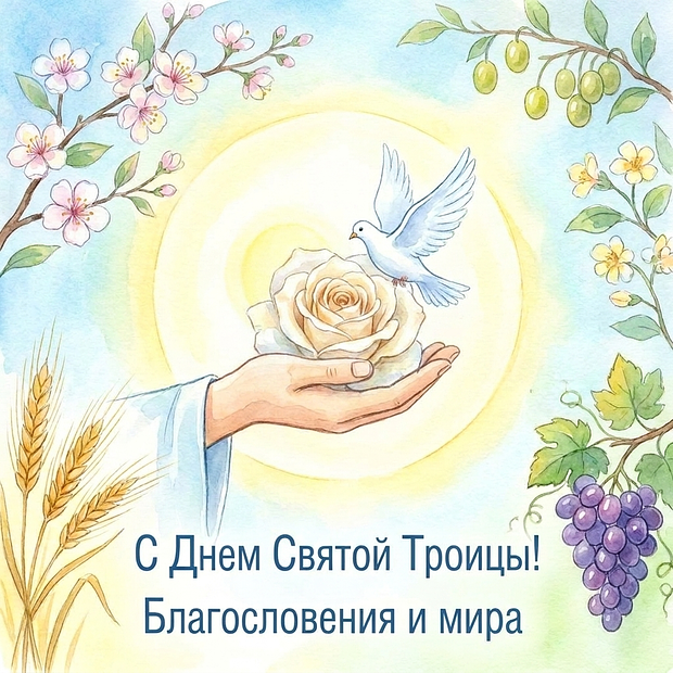 Открытка на День Святой Троицы
