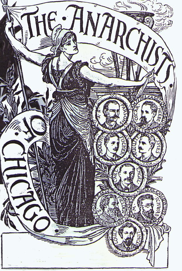 Анархисты Чикаго, гравюра 1894 года