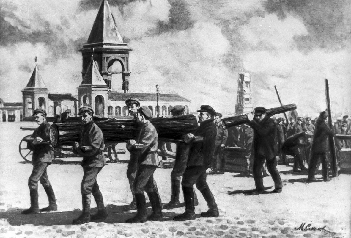 Михаил Соколов «В. И. Ленин на Всероссийском субботнике в Кремле 1 мая 1920 года»