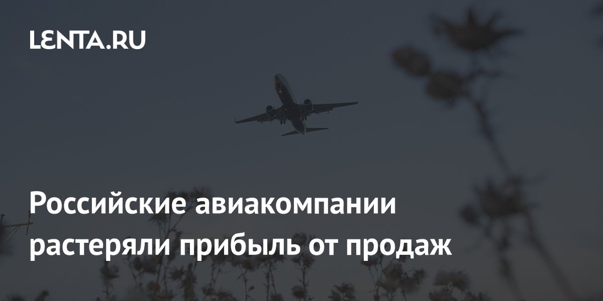 Российские авиакомпании растеряли прибыль от продаж