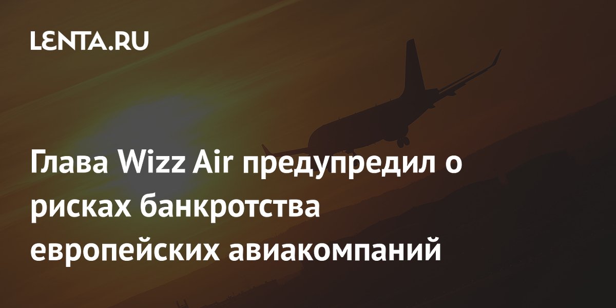 Глава Wizz Air предупредил о рисках банкротства европейских авиакомпаний