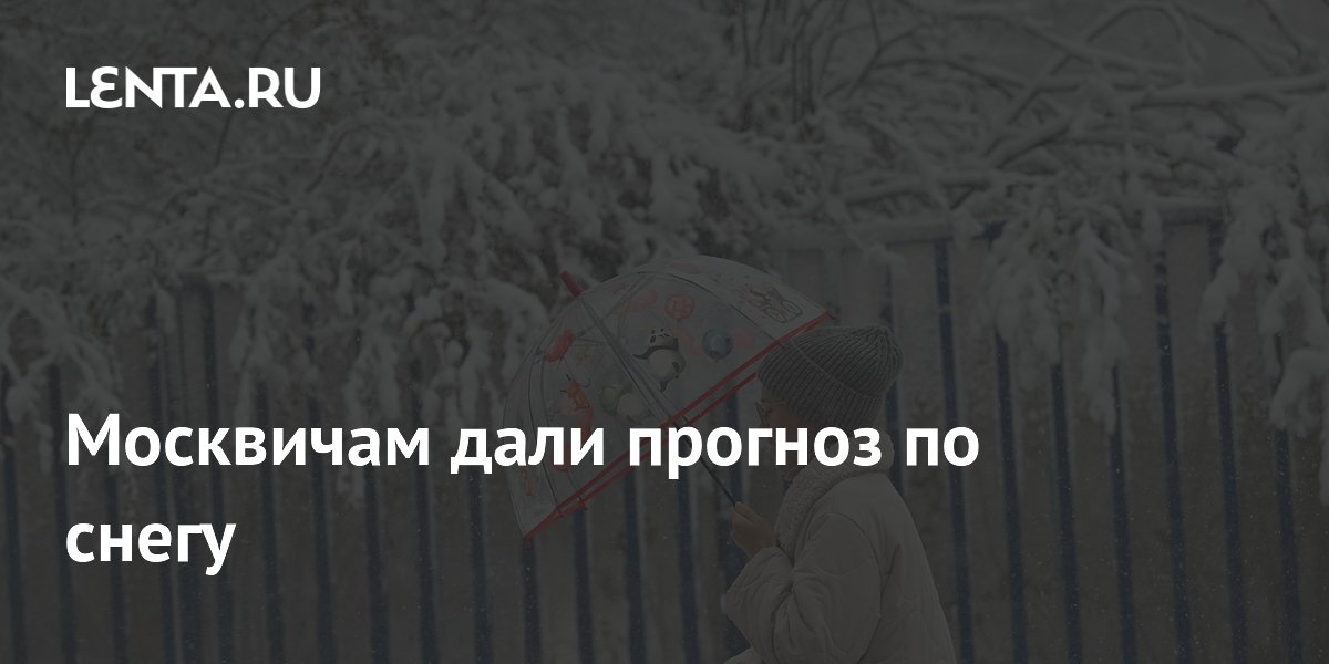 Москвичам дали прогноз по снегу