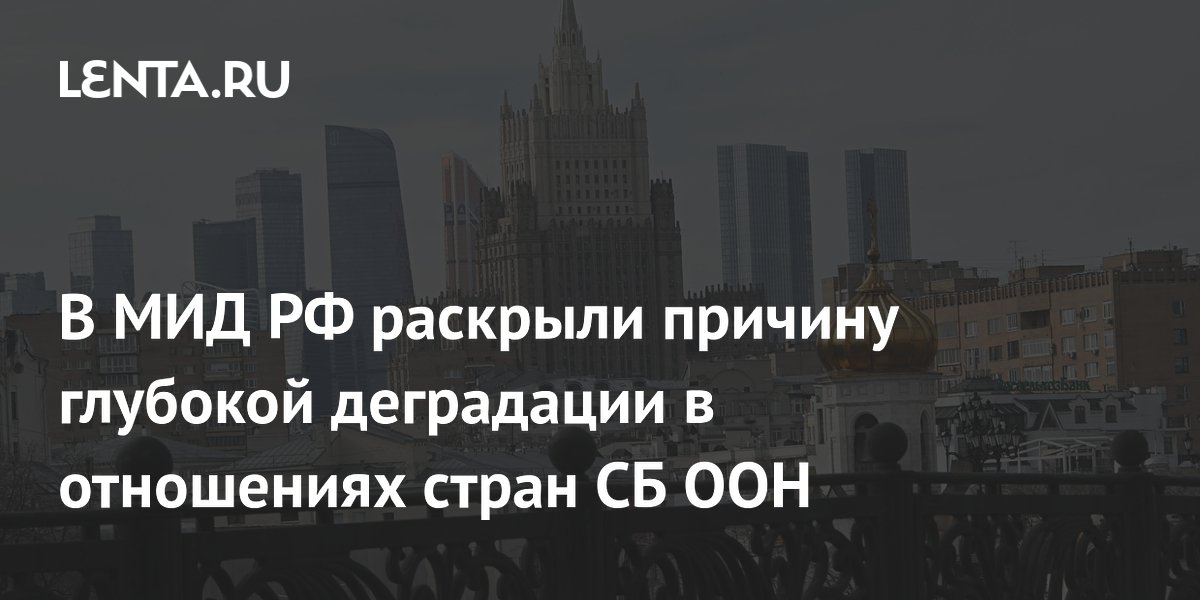 В МИД РФ раскрыли причину глубокой деградации в отношениях стран СБ ООН