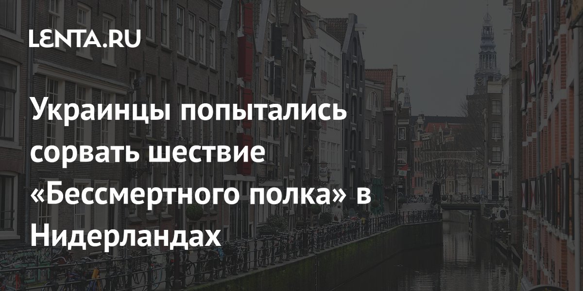 Украинцы попытались сорвать шествие «Бессмертного полка» в Нидерландах