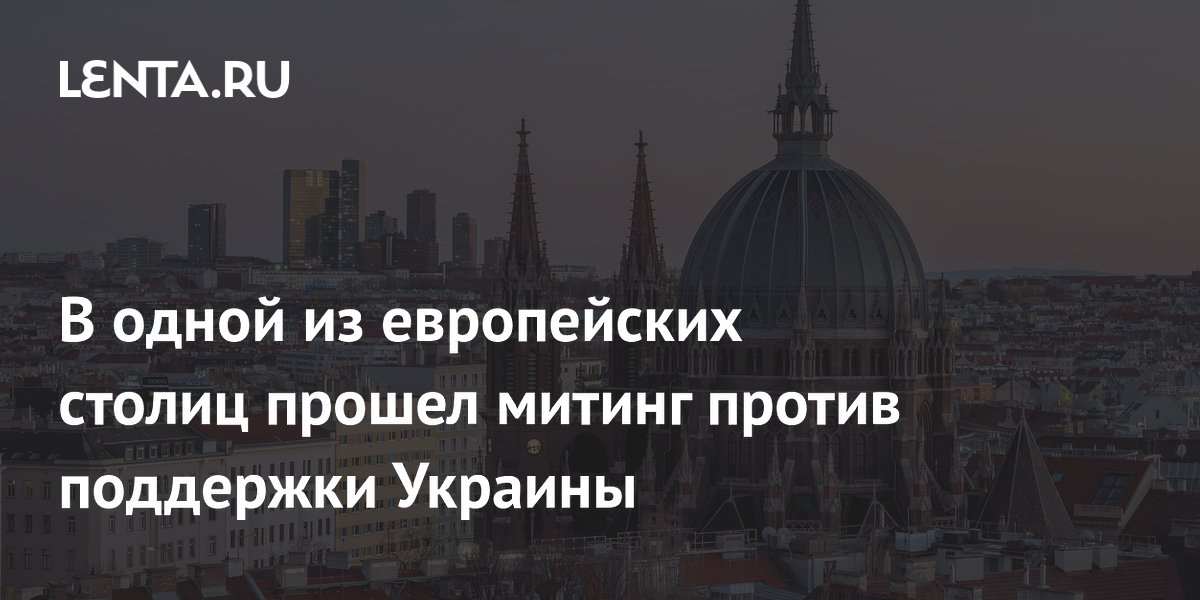 В одной из европейских столиц прошел митинг против поддержки Украины