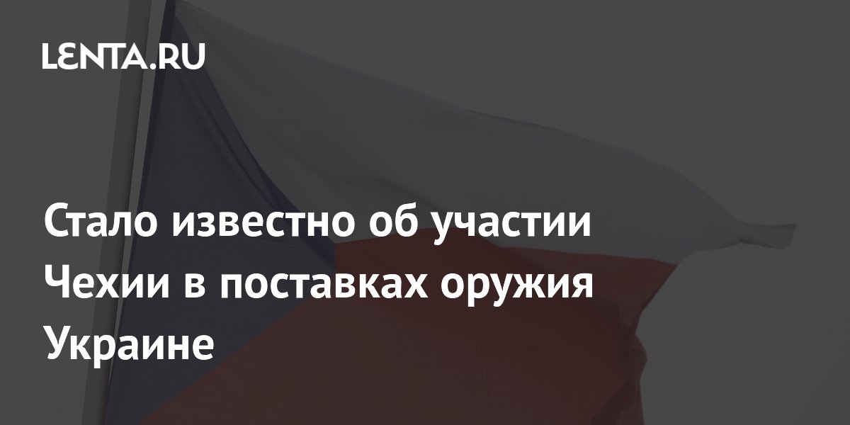 Стало известно об участии Чехии в поставках оружия Украине