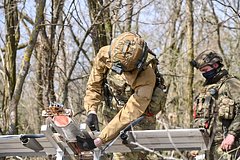 Военнослужащие РФ во время боевой работы