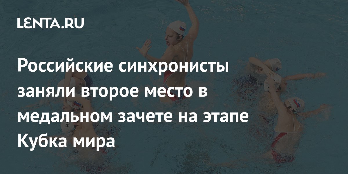 Российские синхронисты заняли второе место в медальном зачете на этапе Кубка мира