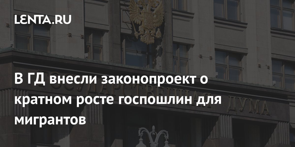 В ГД внесли законопроект о кратном росте госпошлин для мигрантов