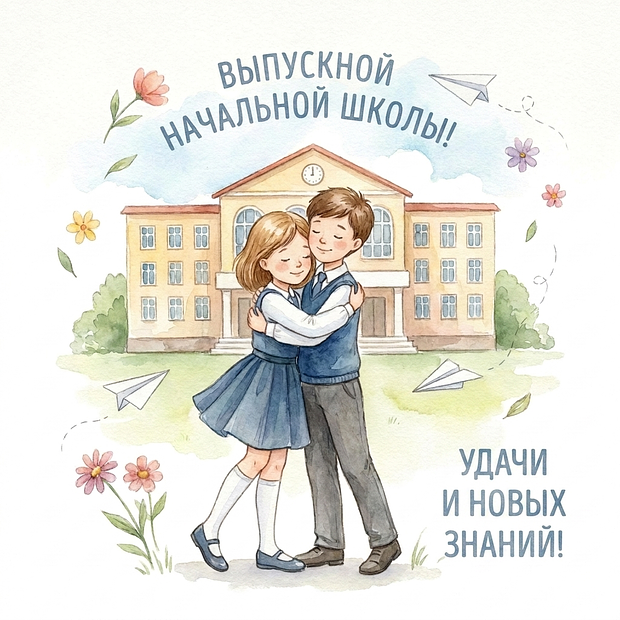 Бесплатная картинка на выпускной в начальной школе