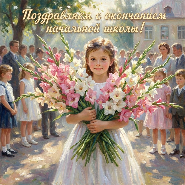 Картинка с душевными словами на выпускной в начальной школе