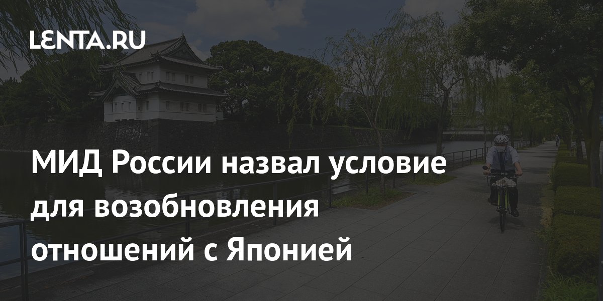 МИД России назвал условие для возобновления отношений с Японией
