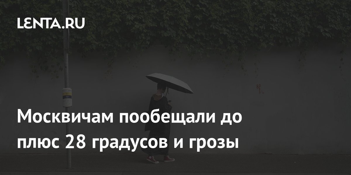 Москвичам пообещали до плюс 28 градусов и грозы