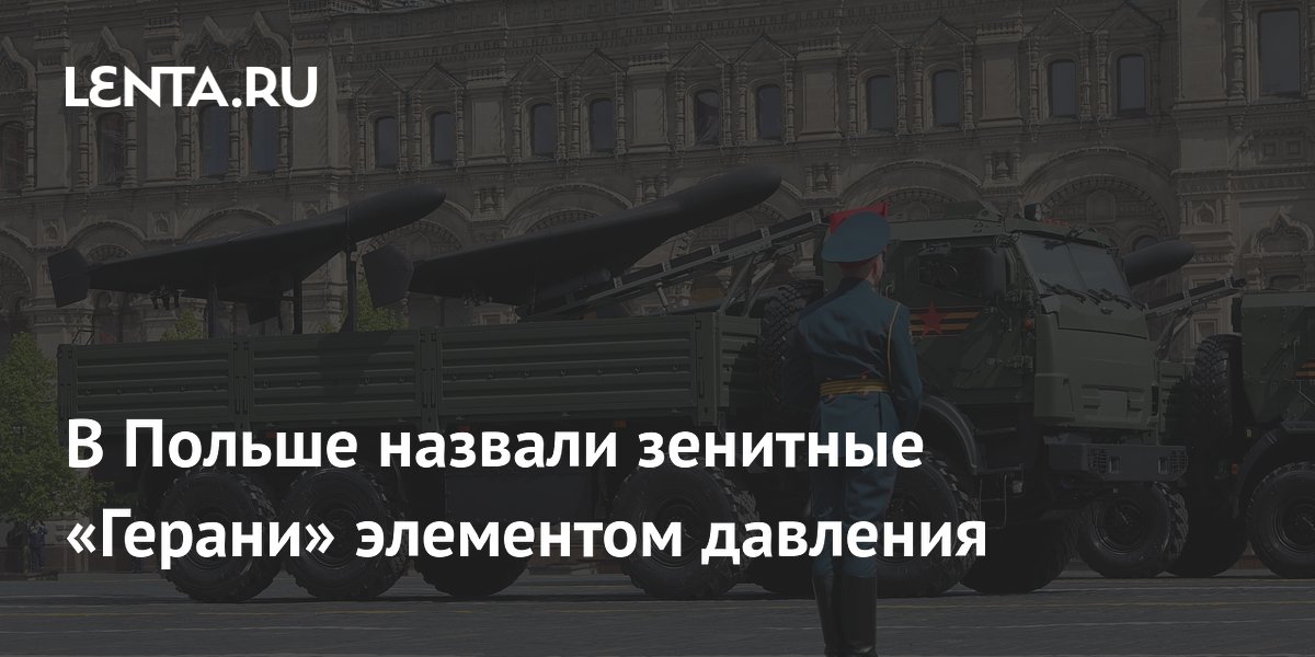 В Польше назвали зенитные «Герани» элементом давления