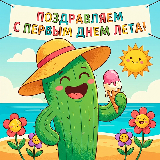 Прикольная картинка с первым днем лета