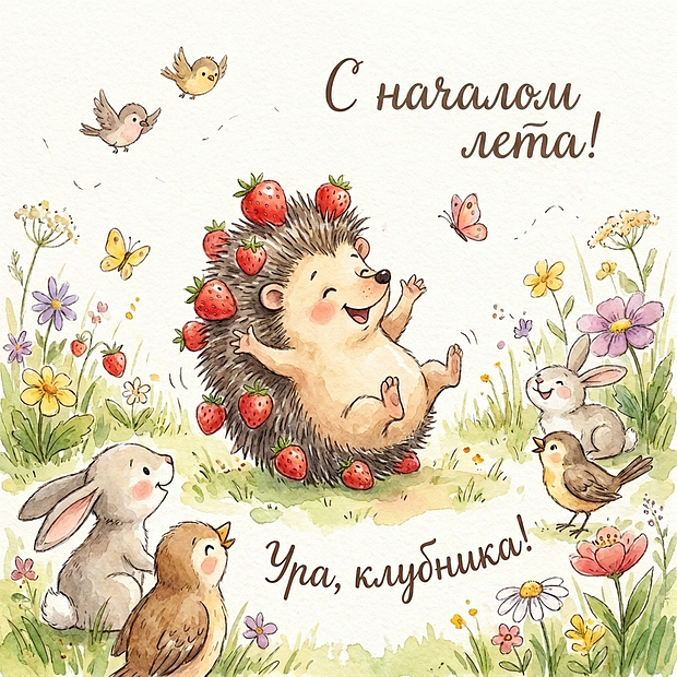 Забавная картинка с первым днем лета