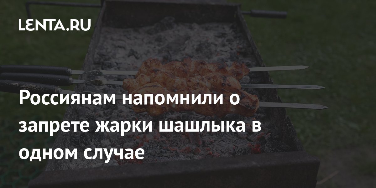 Россиянам напомнили о запрете жарки шашлыка в одном случае