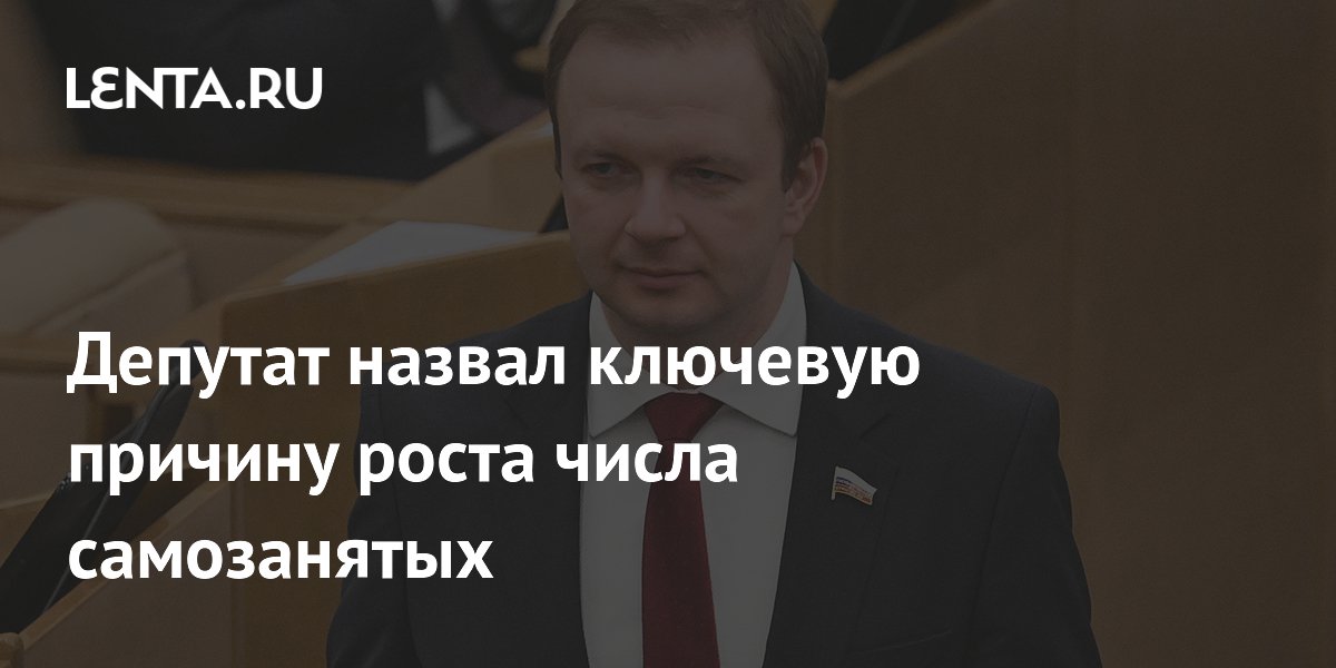 Депутат назвал ключевую причину роста числа самозанятых