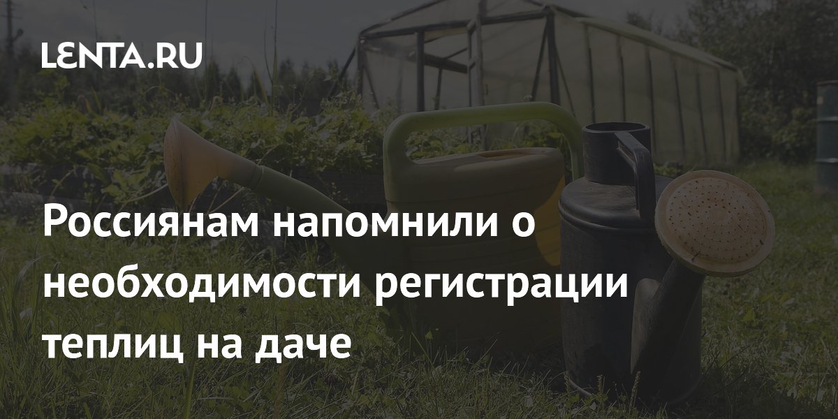 Россиянам напомнили о необходимости регистрации теплиц на даче