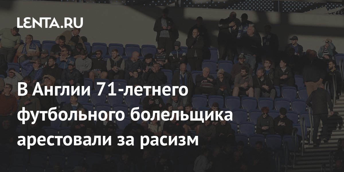 В Англии 71-летнего футбольного болельщика арестовали за расизм