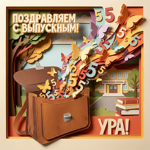 Красивая картинка с выпускным из начальной школы